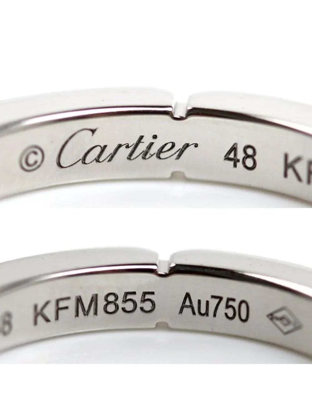 Cartier 18k White Gold Maillon Panthere Diamond Ring